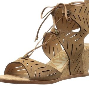 Dolce Vita Brown Cutout Wedge Sandals